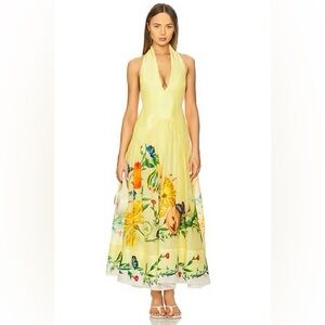 Alemais Yellow Floral Maxi Dress